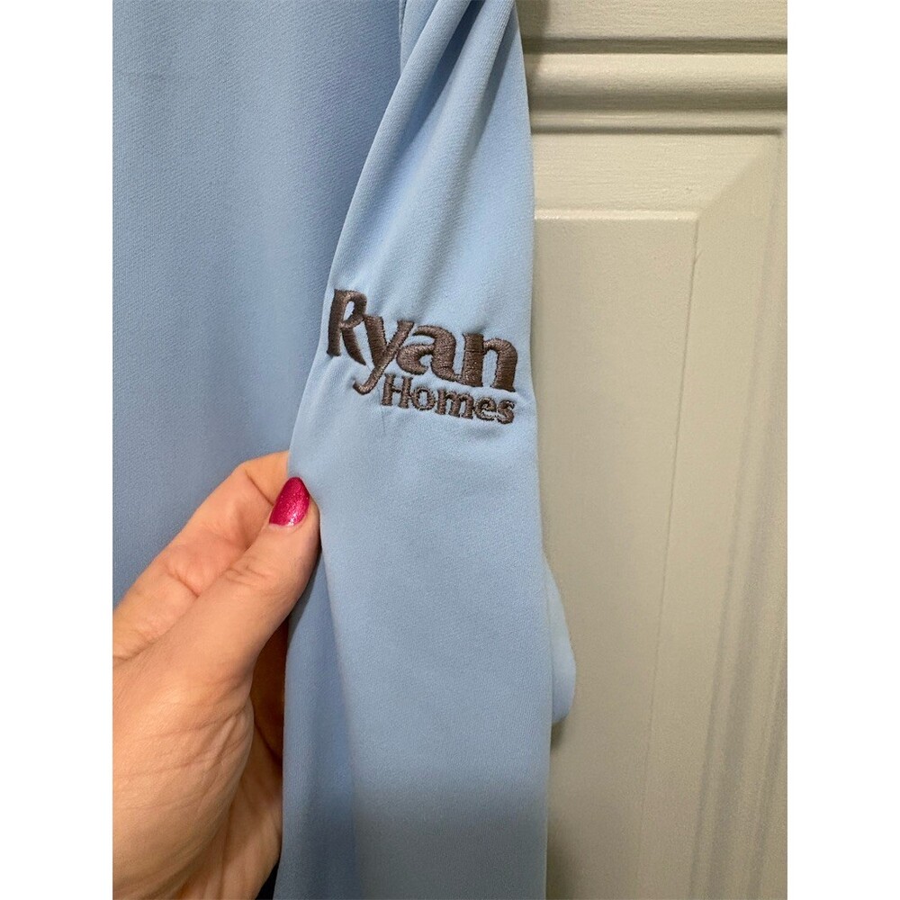 Peter Millar Men's Quarter Zip Performance Pullover Blue Ryan Homes Logo L - Picture 5 of 11